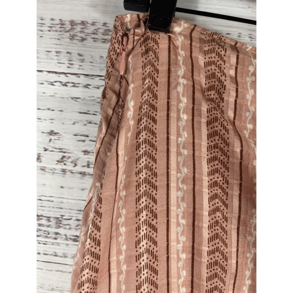 Vanessa Bruno Skirt Women's SZ 42 US10  Midi Boho Ruched Patterned Viscose Blend - Picture 6 of 9